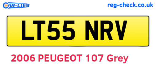 LT55NRV are the vehicle registration plates.