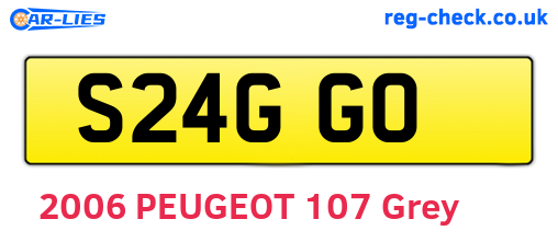 S24GGO are the vehicle registration plates.