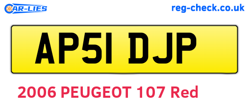 AP51DJP are the vehicle registration plates.