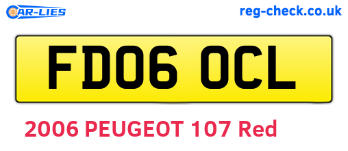 FD06OCL are the vehicle registration plates.