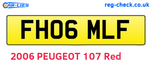 FH06MLF are the vehicle registration plates.