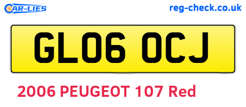 GL06OCJ are the vehicle registration plates.