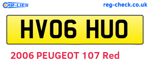 HV06HUO are the vehicle registration plates.