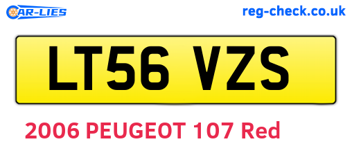 LT56VZS are the vehicle registration plates.