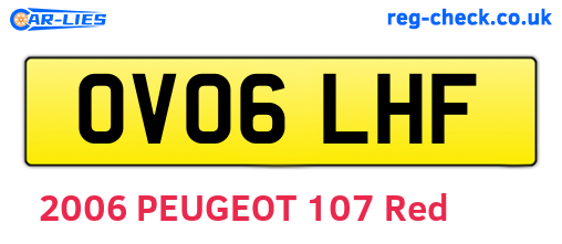 OV06LHF are the vehicle registration plates.