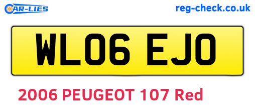 WL06EJO are the vehicle registration plates.
