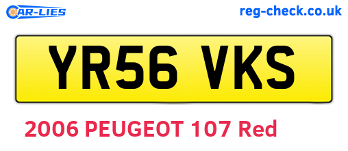 YR56VKS are the vehicle registration plates.