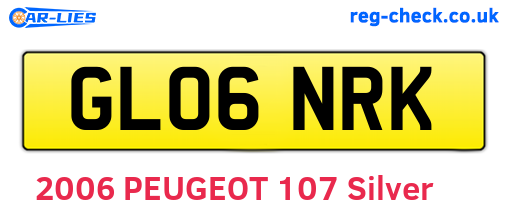 GL06NRK are the vehicle registration plates.