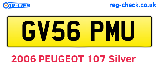 GV56PMU are the vehicle registration plates.