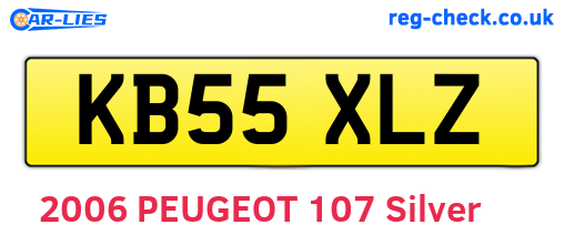 KB55XLZ are the vehicle registration plates.