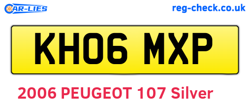 KH06MXP are the vehicle registration plates.