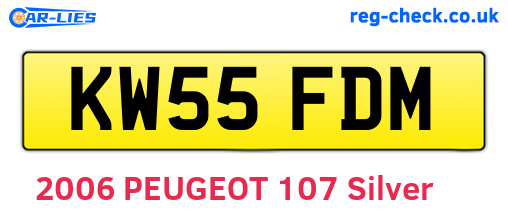 KW55FDM are the vehicle registration plates.