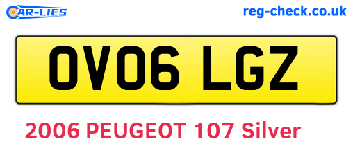 OV06LGZ are the vehicle registration plates.