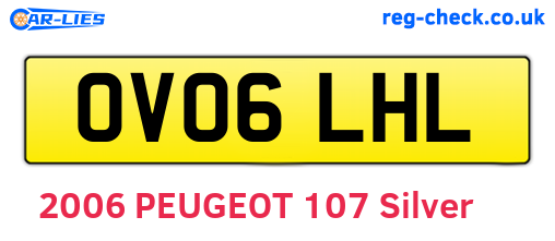OV06LHL are the vehicle registration plates.