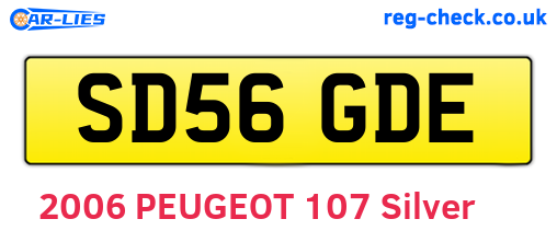 SD56GDE are the vehicle registration plates.