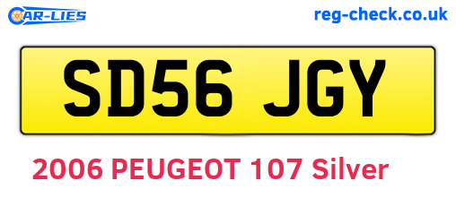 SD56JGY are the vehicle registration plates.