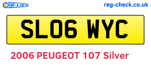 SL06WYC are the vehicle registration plates.