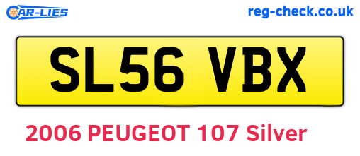 SL56VBX are the vehicle registration plates.