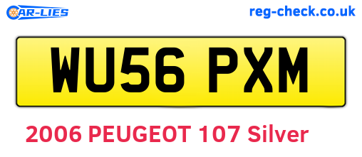 WU56PXM are the vehicle registration plates.