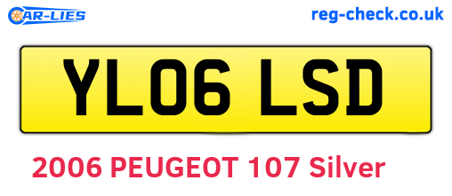 YL06LSD are the vehicle registration plates.