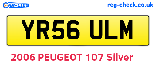 YR56ULM are the vehicle registration plates.