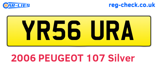 YR56URA are the vehicle registration plates.