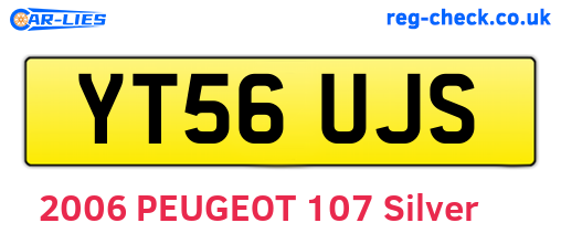 YT56UJS are the vehicle registration plates.