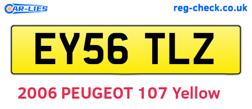 EY56TLZ are the vehicle registration plates.