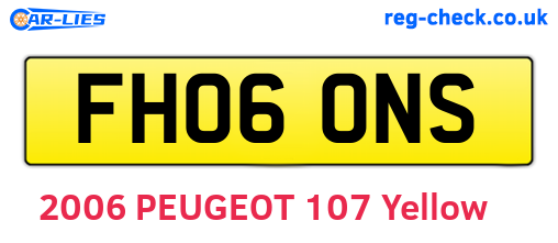 FH06ONS are the vehicle registration plates.