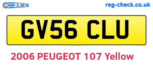 GV56CLU are the vehicle registration plates.