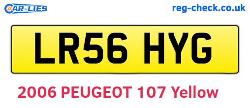 LR56HYG are the vehicle registration plates.