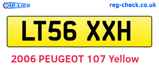 LT56XXH are the vehicle registration plates.
