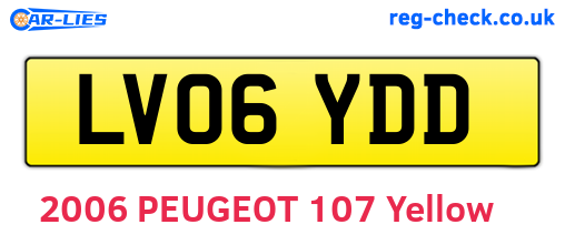LV06YDD are the vehicle registration plates.