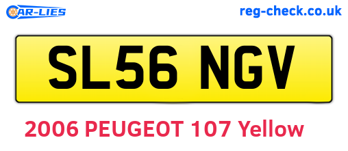 SL56NGV are the vehicle registration plates.