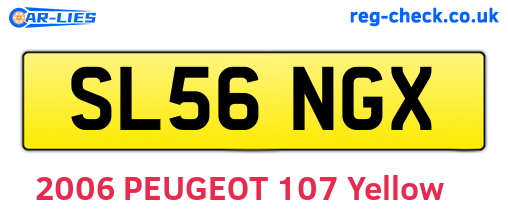 SL56NGX are the vehicle registration plates.