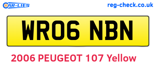 WR06NBN are the vehicle registration plates.