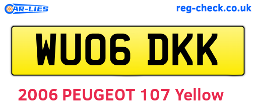 WU06DKK are the vehicle registration plates.