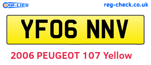 YF06NNV are the vehicle registration plates.