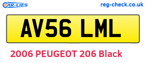 AV56LML are the vehicle registration plates.