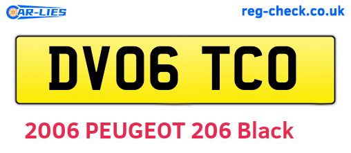 DV06TCO are the vehicle registration plates.