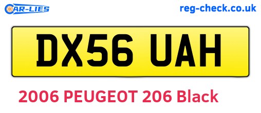 DX56UAH are the vehicle registration plates.