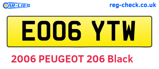 EO06YTW are the vehicle registration plates.