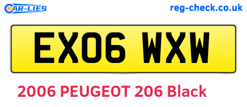 EX06WXW are the vehicle registration plates.