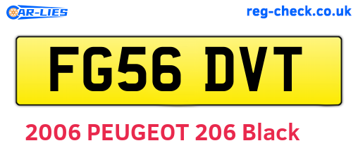 FG56DVT are the vehicle registration plates.