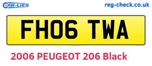 FH06TWA are the vehicle registration plates.