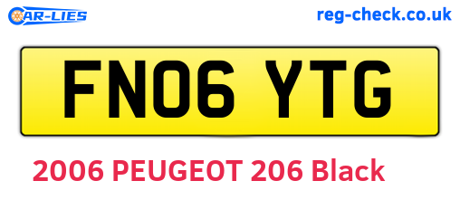 FN06YTG are the vehicle registration plates.