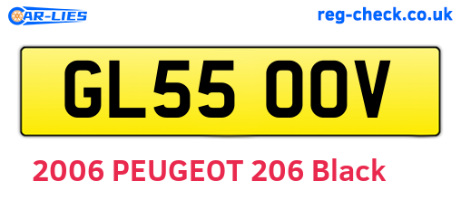GL55OOV are the vehicle registration plates.