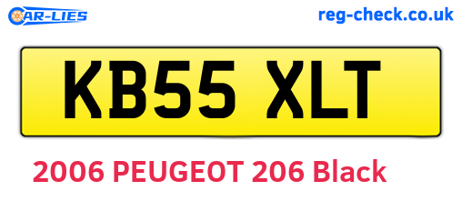 KB55XLT are the vehicle registration plates.