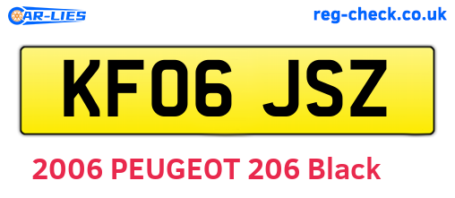 KF06JSZ are the vehicle registration plates.