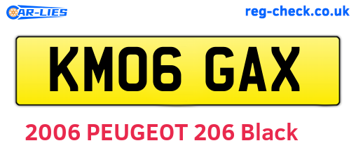 KM06GAX are the vehicle registration plates.